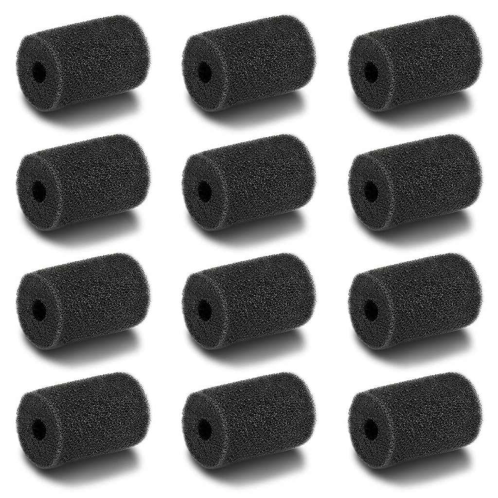 Gibot 12 Pack Professional Sweep Hose Scrubber Tail Replacement Scrubbers Fits Polaris 180, 280, 360, 380, 480,3900 Sport Vac-Sweep Pool Cleaner Sweep Hose Scrubber 9-100-3105, Black