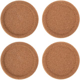 Kitchables Coasters with Lip Glasses Absorbent, For Hot or Cold Drinks, Protect Furniture and Tables, Set of 4, Brown