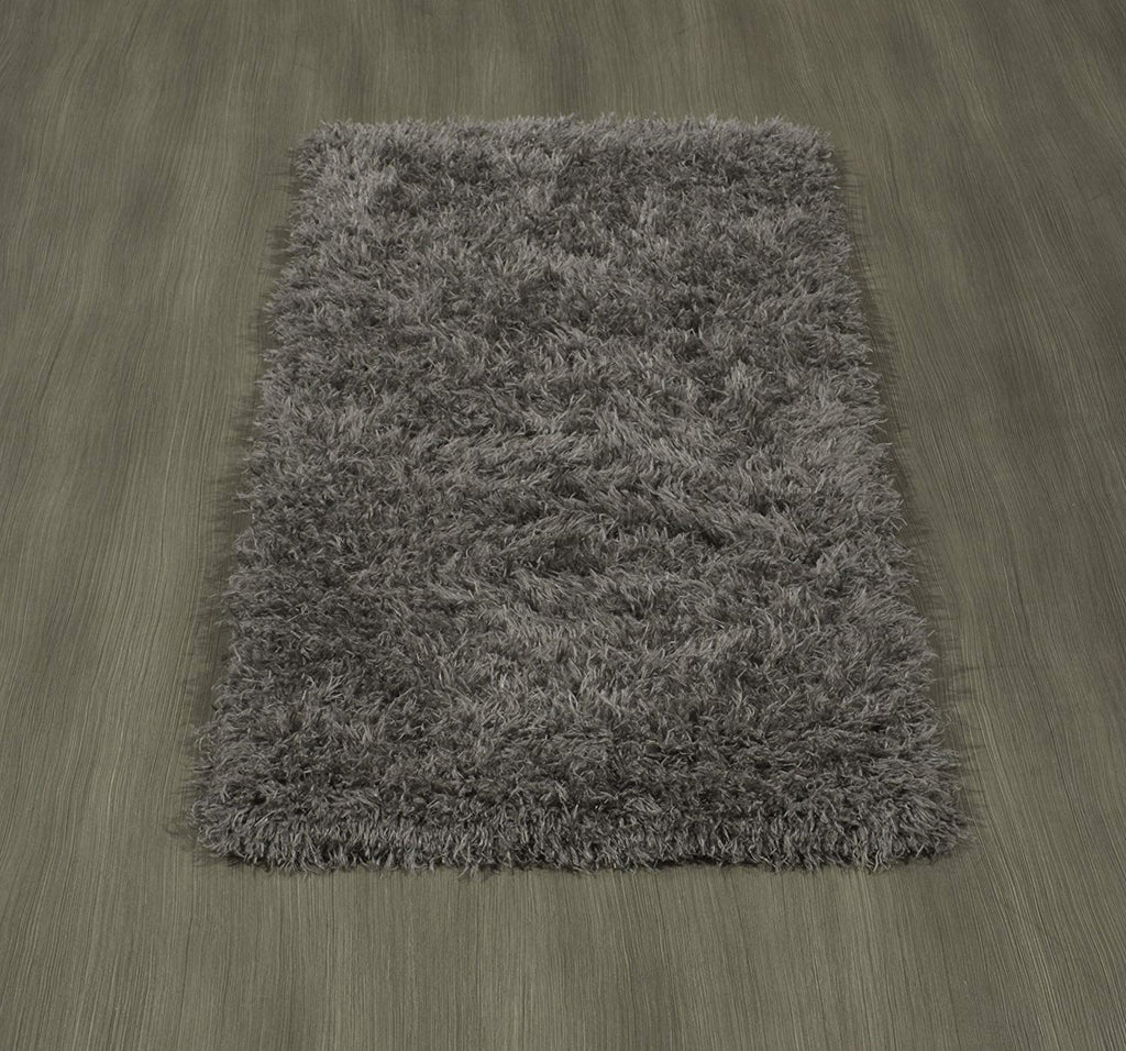 Ottomanson Flokati Collection Faux Sheepskin Shag Runner Rug, 2'X5', Dark Grey