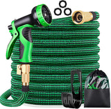KURTVANA Expandable Garden Hose with 9 Function Nozzle,Durable Flexible Water Hose,3/4