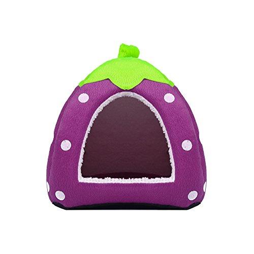Spring Fever Small Big Animal Strawberry Guinea Pigs Rabbit Dog Cat Puppy Pet Fleece House Indoor Water Resistant Beds