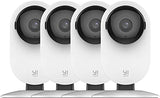 YI 4pc Security Home Camera, 1080p 2.4G WiFi Smart Indoor Nanny IP Cam with Night Vision, 2-Way Audio, AI Human Detection, Phone App, Pet Cat Dog Cam - Works with Alexa and Google