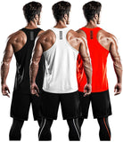 DRSKIN Men's 2~3 Pack Dry Fit Y-Back Gym Muscle Tank Mesh Sleeveless Top Fitness Training Cool Dry Athletic Workout