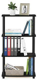 Furinno (99557BK/GY) Turn-N-Tube 4-Tier Multipurpose Shelf Display Rack - Black/Grey