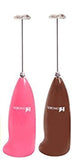 Bestsupplier Handheld Electric Milk Frother 2 PCS(Brown and pink )