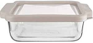 Anchor Hocking 8-inch Square Glass Baking Dish with Airtight TrueFit Lid, Teal, Set of 1