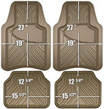 Custom Accessories Armor All 78842 4-Piece Tan All Season Rubber Floor Mat