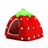 Spring Fever Small Big Animal Strawberry Guinea Pigs Rabbit Dog Cat Puppy Pet Fleece House Indoor Water Resistant Beds