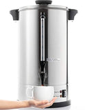 SYBO SR-CP100C Commercial Grade Stainless Steel Percolate Coffee Maker Hot Water Urn, 16 L, Matallic