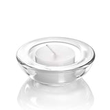 ELIVIA Clear Tealight Candle Holders - Set of 24, Round Chunky Glass Candle Holder, 3