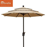 EliteShade 9Ft Market Umbrella Patio Outdoor Backyard Aluminum Table Umbrella (FadeSafe Beige)