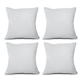 EDOW Throw Pillow Inserts, Set of 4 Lightweight Down Alternative Polyester Pillow, Couch Cushion, Sham Stuffer, Machine Washable. (Grey, 12x20)