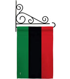 Cheeerrrs African American Garden Flag Set Wall Holder Regional Nation International World Country Particular Area House Decoration Banner Small Yard Gift Double-Sided, Made in USA