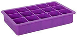 GDREAMT 613 Coolest 15 Silicone Ice Tray-2-Piece Mold Set-Make 30 Cubes, 7.2 x 2.9 x 4.3 inches, Purple