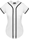 Hat and Beyond Womens Baseball Button Down Tee Short Sleeve Softball Jersey Active Shirts Made in USA