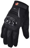 Street Bike Full Finger Motorcycle Gloves 09 (Large, black)