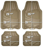 Custom Accessories Armor All 78842 4-Piece Tan All Season Rubber Floor Mat