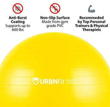 URBNFit Exercise Ball (Multiple Sizes) for Fitness, Stability, Balance & Yoga - Workout Guide & Quick Pump Included - Anti Burst Professional Quality Design