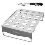 MOUNTAIN GRILLERS Jalapeno Poppers Holder for Grill with Corer - Large 24 Hole Pepper Rack and Tray with Core Tool - Perfect Popper Griller & Cooker - Dishwasher & Oven Safe