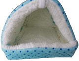 WOWOWMEOW Hamsters Polka Dot Warm Fleece Cave Bed Small Animals Hanging Cage Hideout