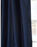 Half Price Drapes PTCH-112-108-RU Ruched Faux Silk Taffeta Curtain, Platinum