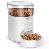 Faroro Automatic Cat Feeder with Timer and Portion Control Cat Food Dispenser with Stainless Steel Bowl and Voice Recorder Up to 6 Meals per Day for Multiple Cats and Small Dogs (4L)