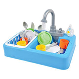 PgUp  Kitchen Sink Play Set with Running Water – 20 Piece Pretend Play Toy for Boys and Girls | Kids Kitchen Role Play Dishwasher Toys