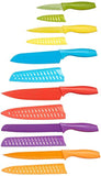 ZHUJIABAO 12-Piece Color-Coded Kitchen Knife Set, 6 Knives with 6 Blade Guards, Multi-color