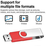 4GB Memory Stick USB 2.0 Flash Drive 10 Pack Bulk Thumb Drives 4 GB Portable Swivel Data Sticks Zip Drive Green PenDrive Jump Drive for Data Storage by FEBNISCTE