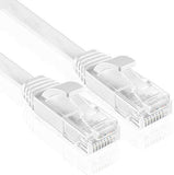 TNP Cat6 Flat Ethernet Network Cable - High Performance & Tangle Free with Premium UTP Twisted Pair RJ45 Snagless Connector Jack Computer LAN Internet Networking Patch Wire Cord Plug (1.5 Feet, White)