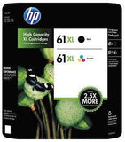 HP 61XL High Yield Original Ink Cartridge, Black/Tri-Color, 2 Pack, 480 Page Yield