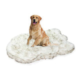 Laifug Large Faux Fur Dog Bed,5-inch Thick Grade Orthopedic Memory Foam Dog Bed(50