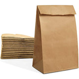 Upper Midland Products 200 Paper Lunch Sandwich Bags, 4 lb Capacity Kraft Disposable Grocery Brown Bags