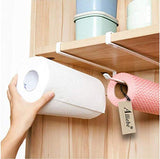 ODesign 2pcs Paper Towel Holder Dispenser Under Cabinet Paper Roll Holder Rack Without Drilling for Kitchen Bathroom