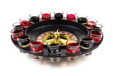 Game Night Shot Glass Roulette - Drinking Game Set (2 Balls and 16 Glasses)