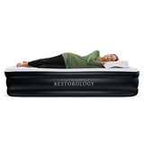 Restorology Queen Size Sleep Series Air Mattress with Air Coil Technology & Built-in Pump