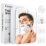 Glemme Shower Mirror Fogless for Shaving, Anti-Fog Mirror with Razor Holder, Shatterproof Fogless Mirror for Shaving, Bathroom Accessories for Men & Women