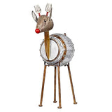 Evoio  Corporation Metallic Barreled Reindeer with Warm White LED Lights, Indoor or Outdoor Festive Holiday Decoration for Garden, Lawn, Yard