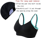 AKAMC 3 Pack Women's Medium Support Cross Back Wirefree Removable Cups Yoga Sport Bra