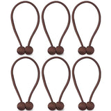 NZQXJXZ Curtain Tiebacks Magnetic, Drape Holders Holdbacks Decorative Weave Rope Clips Window Sheer Blackout Panels Home Office, Chocolate (Pack of 6)