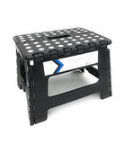 BABY Folding Step Stool 9 Inches Height by Myth with Anti-Slip Surface Great for Kitchen, Bathroom, Bedroom, Kids or Adults Super Strong Holds Up to 300 LBS (Black)