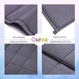 Ourea 10 lbs Cooling Weighted Blanket | 48” × 78” | Twin Size | Grey | Evenly Distributed Weight | Perfect Size for Kids Youth Adults