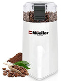 Mueller Austria HyperGrind Precision Electric Spice/Coffee Grinder Mill with Large Grinding Capacity and HD Motor also for Spices, Herbs, Nuts, Grains, White