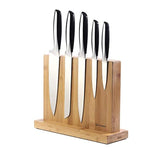 KITCHENDAO Luxury Magnetic Knife Block Holder with Enhanced Magnets, Eco-friendly Bamboo, Cutlery Display Stand and Storage Rack, Large Capacity, Easy to Reach, Easy to Clean