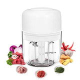 Snow keychain Mini Electric Garlic Chopper,Wireless Portable Garlic Blender Mini Chopper Food Processor for Chop Onion Nut Ginger Vegetable Pepper Spice Meat, Baby Food,Easy Cleaning, Bpa Free,8.5oz