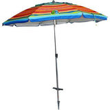 Tommy Bahama Sand Anchor 7 feet Beach Umbrella With Tilt and Telescoping Pole- Red