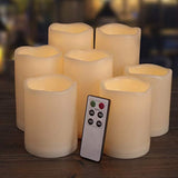 QIDEA  Flameless Candles, Led Candles ,Battery Operated Candles Electric Set of 7(H 4