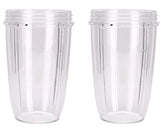 NutriBullet Replacement Cups (Tall - 24-Once) by Preferred Parts | Premium NutriBullet Replacement Parts and Accessories (Pack of 2)