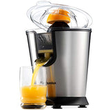 Eurolux Electric citrus juicer for orange, lemon, grapefruit, with 160 watts of power, brushed stainless steel