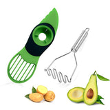 KOECTWYM 3 in 1 Avocado Slicer, Avocado Cutter Tool with Potato Masher Set, Avocado Peeler Seed Remover, Fruit Peeler Suitable for Kiwi Dragon Fruit, Peeler Kitchen